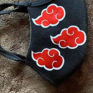 Naruto Akatsuki pattered face mask.